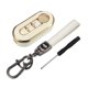 thumbnail image 1 of Kit de estuche para llave inteligente para automóvil compatible con Fiat 500, cubierta protectora de control remoto de entrada sin llave blanca de TPU con llavero, 1 of 1