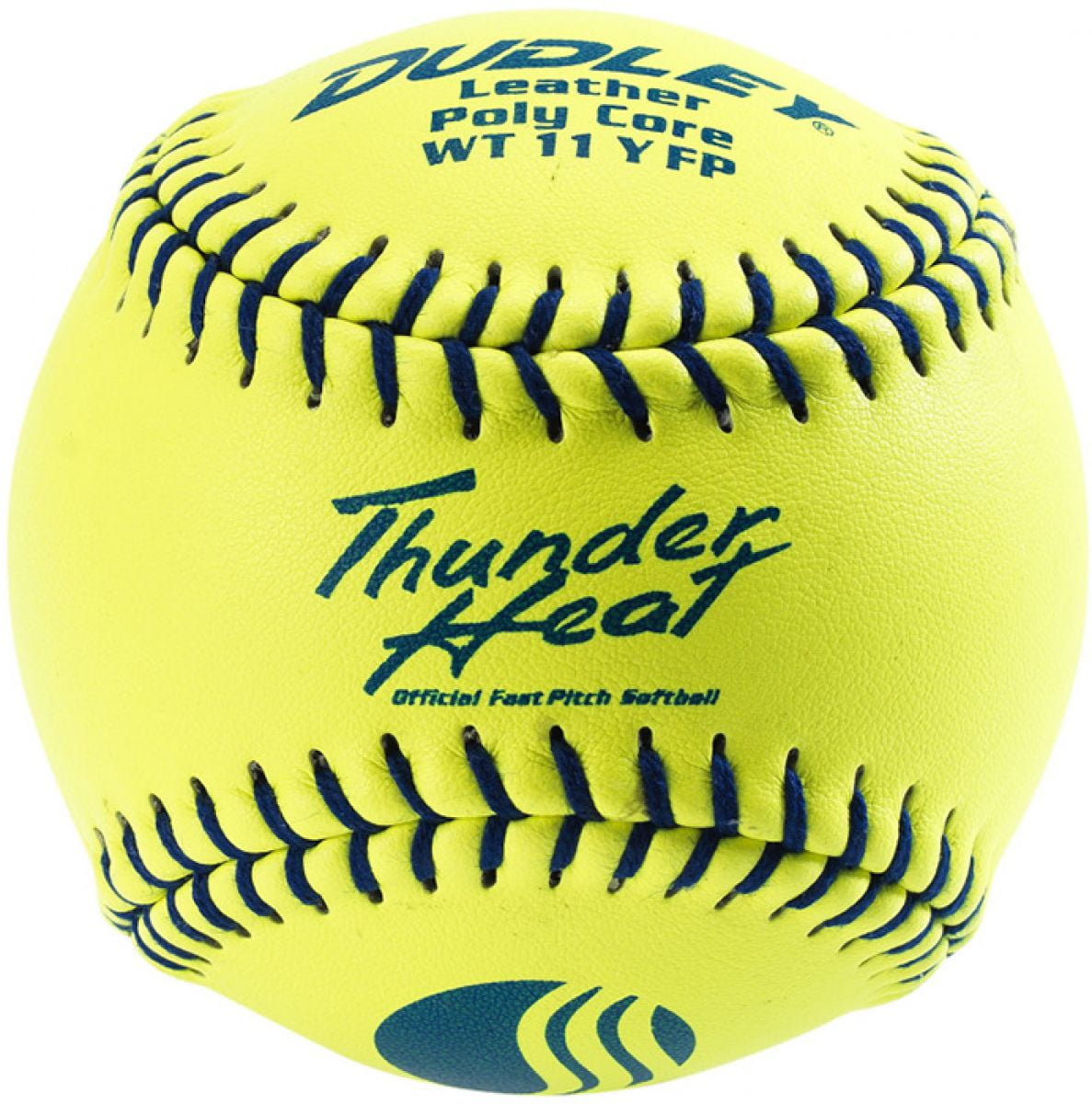 NEW PAIR OF 2 SPALDING DUDLEY THUNDER HEAT RED STITCH LEATHER COVERED SOFTBALLS 