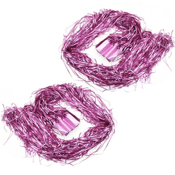 IBASETOY Party Door Curtain Pink Plastic 2Pcs Background Decoration