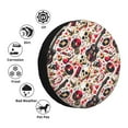 thumbnail image 4 of Wukai Guitar Skull rock Print Spare Tire Cover for RV Trailer,Waterproof PVC Faux Leather Wheel Cover Fit for Truck,Trailer,RV,SUV,Camper and Most Vehicle-14 inch, 4 of 6