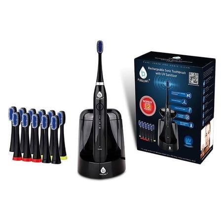 Pursonic Sonic Toothbrush with UV Sanitizing Function, Black