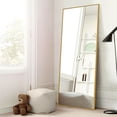 thumbnail image 2 of 28 in x 71 in Gold Modern Full Length Mirror, 2 of 10