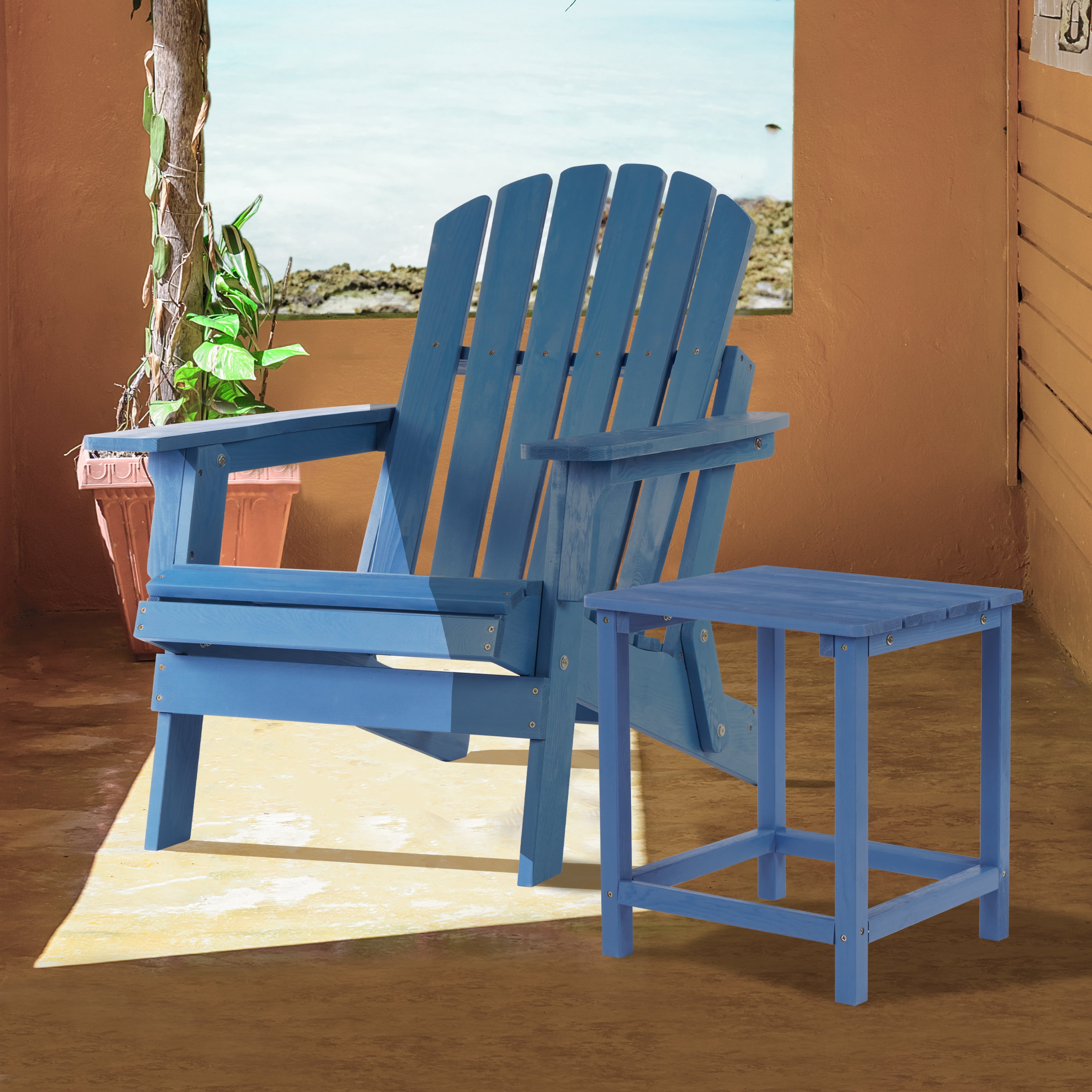 JONPONY Adirondack Chairs Weather Resistant Plastic Fire Pit Chairs Adorondic Plastic Outdoor Chairs Suitable for All Outdoor Areas Seating Lifetime