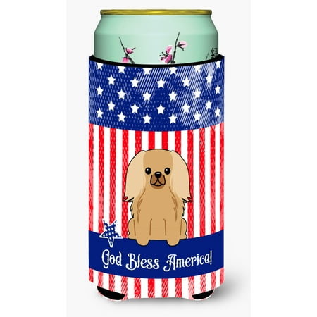 

Carolines Treasures BB3099TBC Patriotic USA Pekingnese Fawn Sable Tall Boy Beverage Insulator Hugger Tall Boy