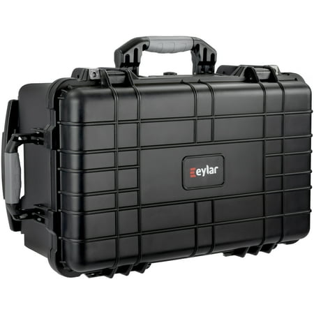 Eylar 22 Carry-On Travel Roller Gear Camera Tools Equipment Hard Case Waterproof w/ Foam Black