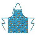 thumbnail image 2 of Cartoon Construction Vehicles Stop Signs Apron-Garden Aprons for Women with Pockets-Cotton Linen Waterproof Kitchen Cooking Gardening Aprons Adjustable for Kitchen,Cooking,BBQ and Salon 33x27 Inch, 2 of 7