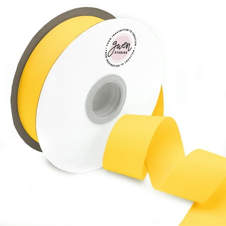 UPC: 0810056347789 | Polyester Yellow Grosgrain Ribbon  150  x 1.5  by Gwen Studios