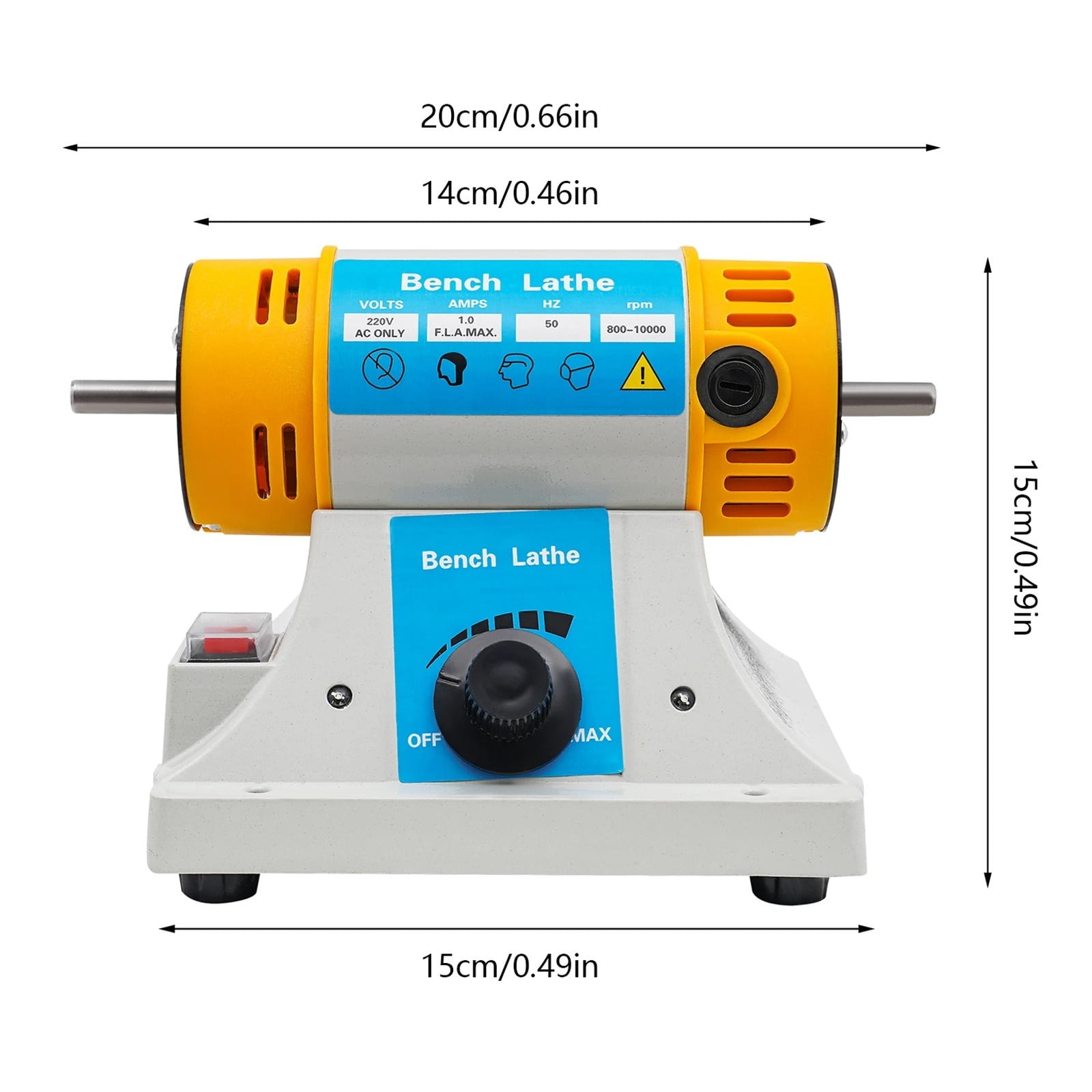 320W Bench Buffer Polishing Machine Multi-Function Benchtop Polisher Grinder  Jewelry Polisher For Amber, Metal