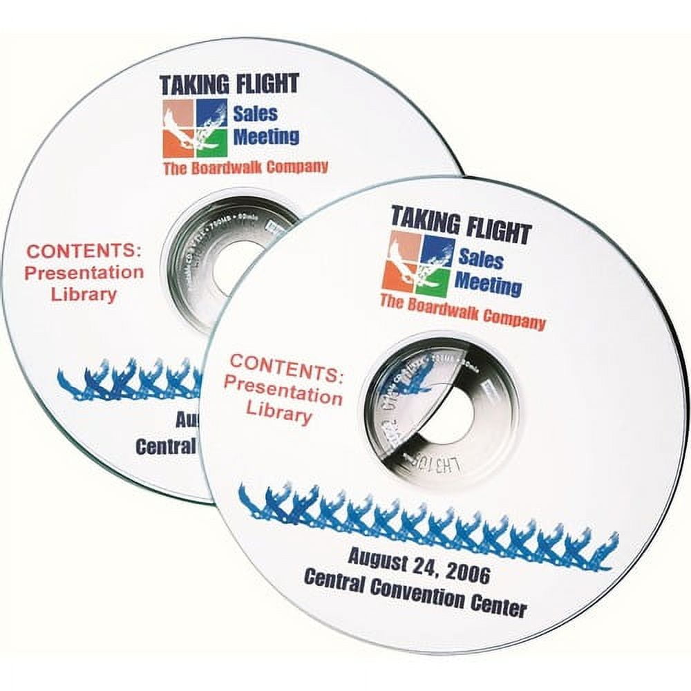 Avery CD Labels, Matte White, 100 Disc labels & 200 Spine labels (8691) White - 100 / Pack