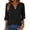 Black 3/4 length sleeve womens tops, variant on Womens V Neck Tops 3/4 Sleeve Women's Blouses Business Casual Tops Office Wear Ladies Going Out Tops Solid Color Work Blouse White L
