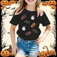 thumbnail image 2 of Hihipz Big Boy's Graphic T Shirt Halloween Pumpkin Tees Base Layer Casual Tops,Sizes 8-9, 2 of 4