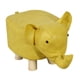 thumbnail image 3 of Taburete pequeño con forma de elefante, taburete bajo, moderno y cómodo, sofá para niños, reposapiés suave. Amarillo, 3 of 9
