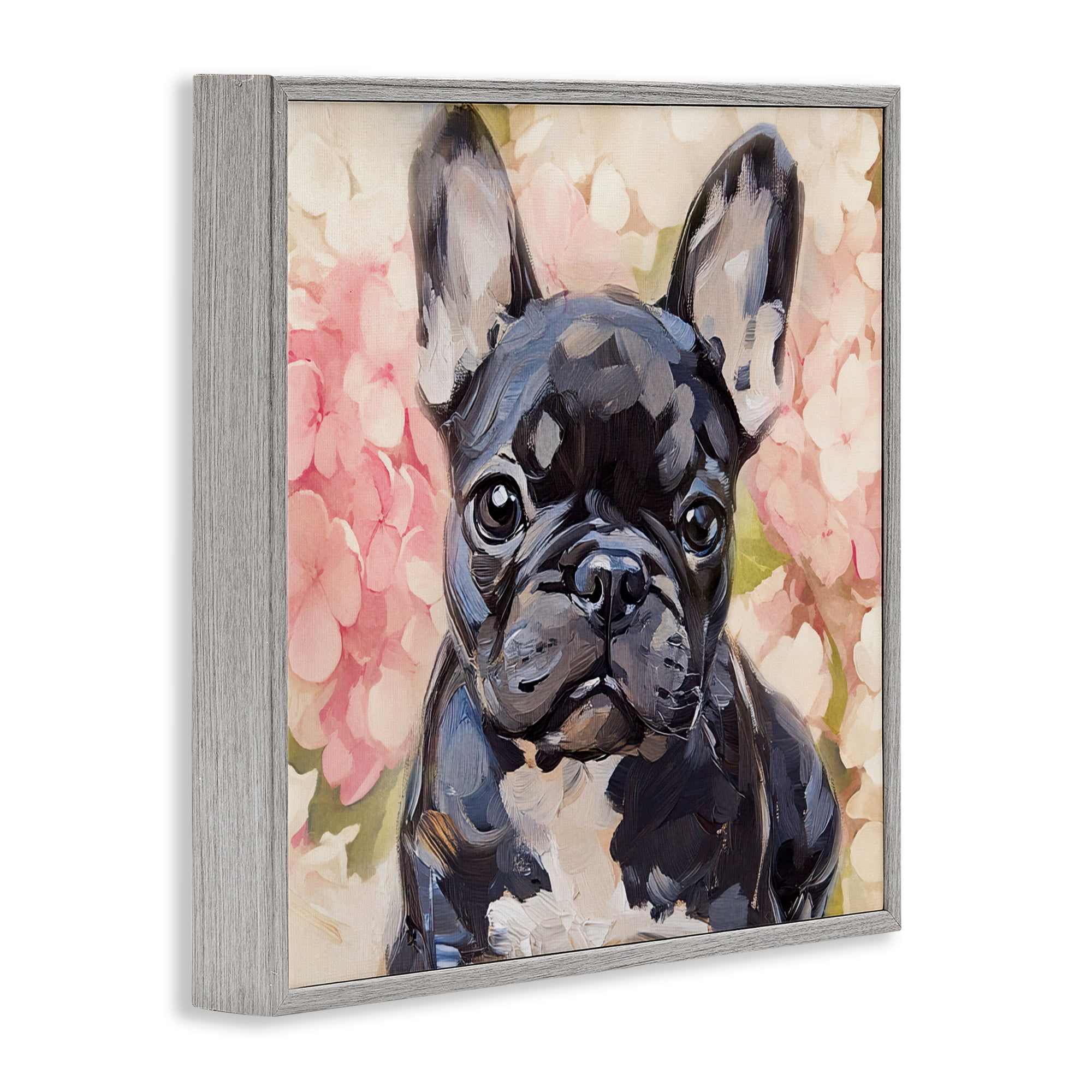 Stupell Industries Sweetest Little Bulldog Gray Framed Giclee Art, design by Tina LeCour