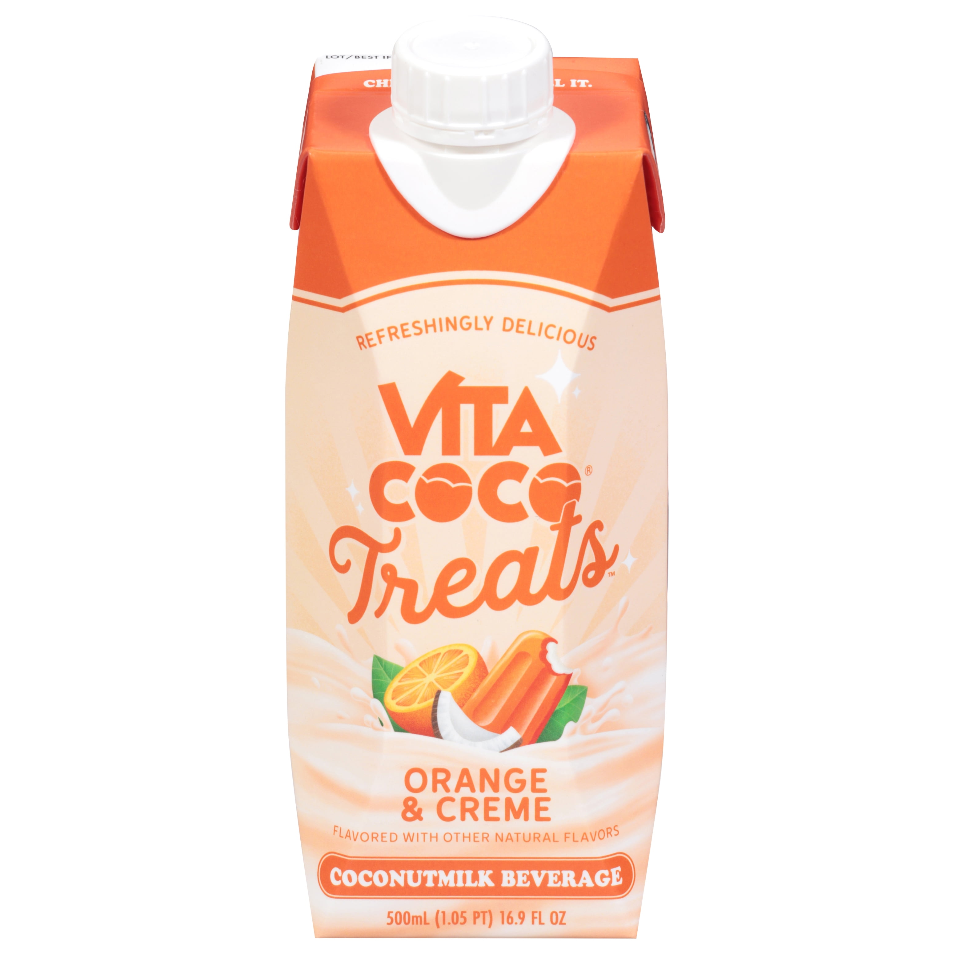 (5 pack) Vita Coco Treats Orange and Creme Coconut Milk Drink, 16.9 fl oz Box