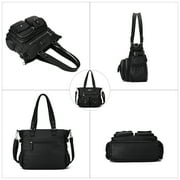 KL928 Large Tote Bag for Women Shoulder Crossbody Purses Hobo Bag (Black)