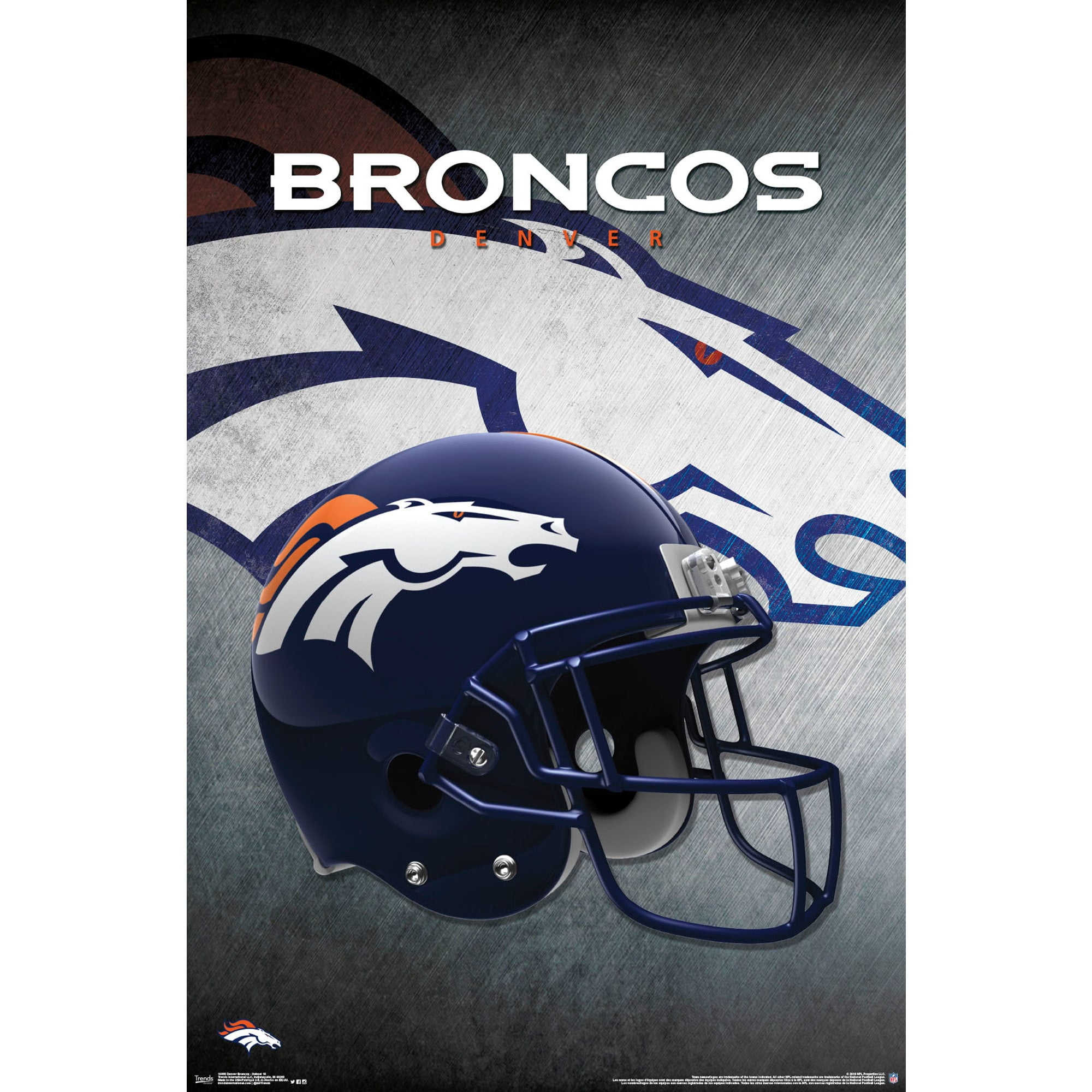 Photo 1 of Trends International NFL Denver Broncos - Helmet 16 Wall Poster, 22.375" x 34", Premium Unframed Version
