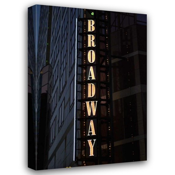 Brian Moore 17x24 Gallery Wrapped Canvas Wall Art Titled - Broadway Sign