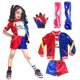 thumbnail image 1 of Traje de cosplay de Harley Quin de 6 piezas Traje de cosplay de Halloween para adultos y niños, 1 of 4