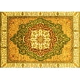 thumbnail image 1 of Ahgly Company Indoor Rectangle Abstract Yellow Modern Area Rugs, 7' x 9', 1 of 4