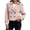 Pink, variant on Women's Short Double Breasted Jacket Long Sleeve Trench Coat With Pockets Lapel Collar Casual Spring Outerwear For Daily Wear Red Xs