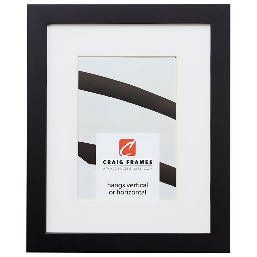 Craig Frames Confetti, 17x22 Inch Modern Black Picture Frame Matted For 