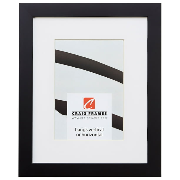 Craig Frames Confetti, 20x30 inch Modern Black Picture Frame Matted for