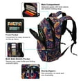 thumbnail image 5 of FORMRS Unisex Backpack Elementary School Travel Bookbag with Reflective Stripes, Geometric Eagle, 5 of 7