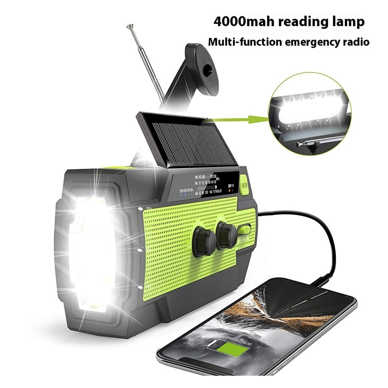 Outdoor Emerncy Disaster Prevention Radio Multi-function Hand-cranked Radio Multi-function Solar Radio ,Portable