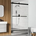 thumbnail image 4 of Marcelo 48" W x 76" H By Pass Shower Door in Matte Black with Clear Glass, 4 of 14