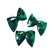 US Toy St. Patrick's Day Green Sequin Bowtie Bow Tie for Clown or Leprechaun Costume