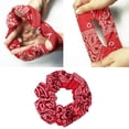 thumbnail image 4 of Lookseven Women Cotton Bandana Print Hair Ties, Paisley, 5 ct, 4 of 15