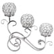 thumbnail image 2 of candelieres de 3 brazos, candelieres de cristal brillante, soporte de , candeliere decorativo hogar boda vacaciones decoración de - perfecl Candelabros de cristal, 2 of 7