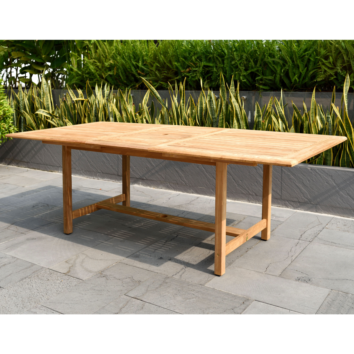 Amazonia Brighton 9-Piece Patio Rectangular Dining Table Set, Certified Teak, Ideal for Outdoors and Indoors