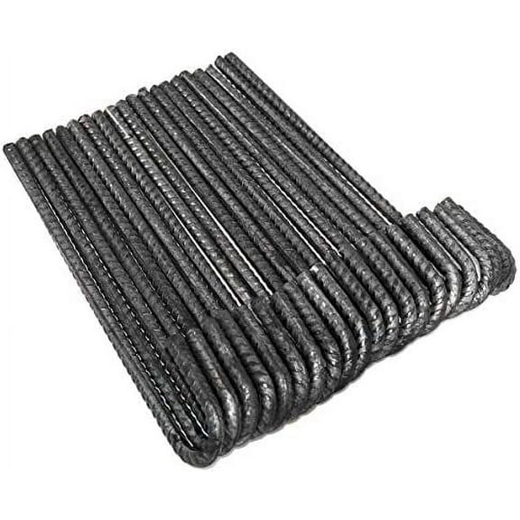 Sabtach 18 inch Steel J Hook Rebar Ground Stakes (20 Pack)$$Garden & Patio