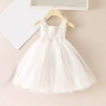 thumbnail image 2 of Yanlir Robe Princesse Imprimée Sans Manches à la Mode pour Fille, Mignonne et Respirante, Robe de Fête, Tenue d'Été à Col Rond pour la Maison des Enfants, Chemise de Nuit et Tenue Décontractée (Blanc#1, 8-9 Ans), 2 of 3