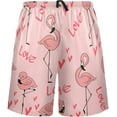thumbnail image 2 of GZHJMY Flamingo Pajama Pants Short for Men, Lounge Pants Lightweight Men Pajama Bottoms with Drawstring Pockets, Christmas New Year Birthday Gifts, Large, 2 of 7