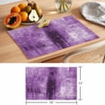 thumbnail image 6 of Purple Placemats Set of 8 Retro Oil Painting Modern Abstract Art Aesthetics Place Mats Indoor Wipeable Table Mats Washable Cloth Dining Table Placemats for Kitchen Holiday Party Home Decor 13x19 Inch, 6 of 9