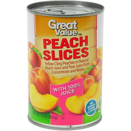 value great peaches oz sliced walmart