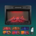 thumbnail image 4 of 23" Black Electric Fireplace Insert Heater w/ Multicolor Flames, Remote & Timer, 4 of 5
