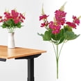 thumbnail image 2 of Artificial Lupine Flower Stems, Realistic Multicolor Fake Blooms with Green Leaves, Long Stem, Low Maintenance for Vase Arrangement, Home Decor, Wedding Party Floral Centerpieces, Indoor Use, 2 of 7