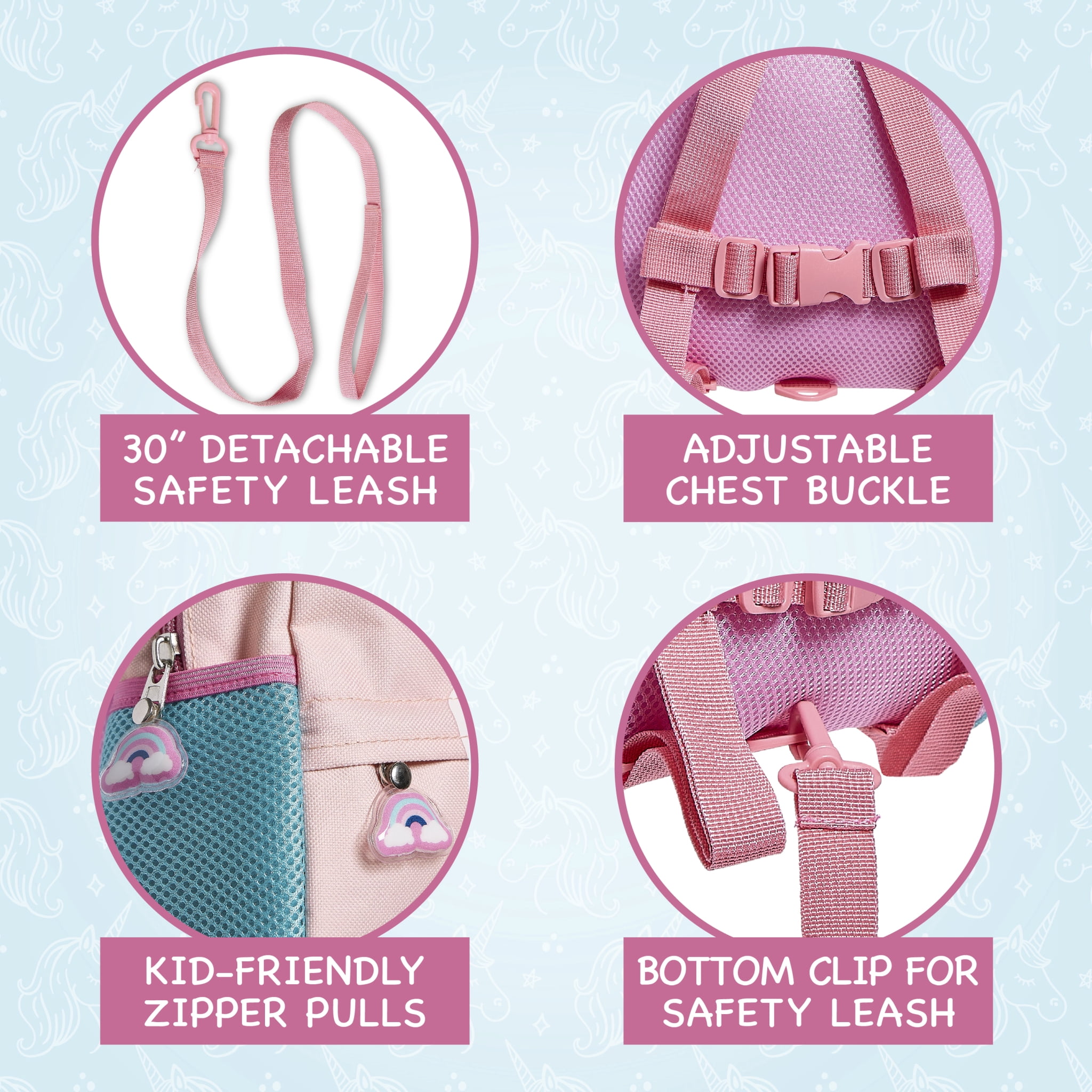 Safety 1st Character Safety Harness Toddler Backpack, Unicorn