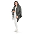 thumbnail image 2 of Cardigan de manga murcielago Roman Fashion Tallas Extras Gris obscuro 300, 2 of 6