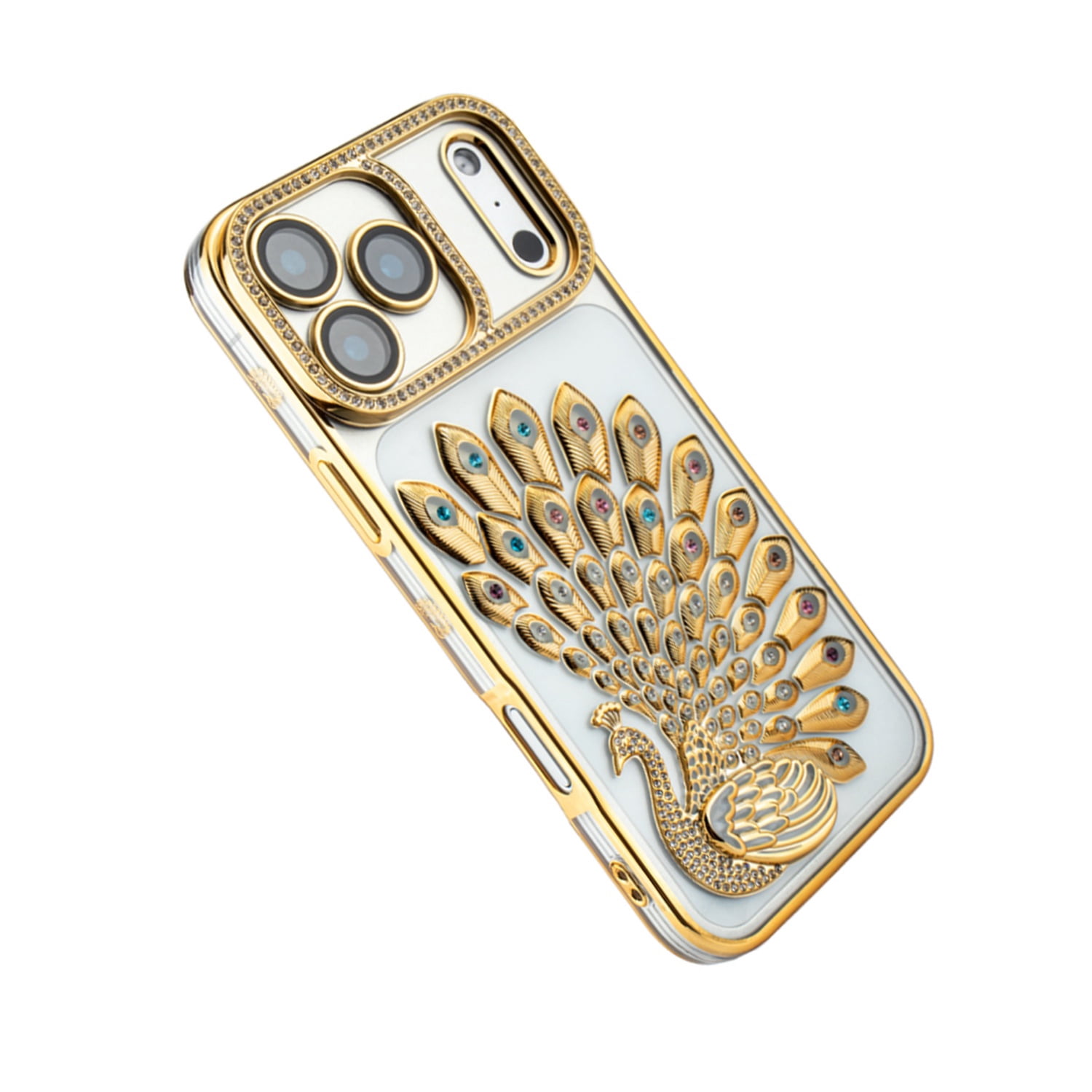 Crystal Plume Case for iPhone 17 Pro - Gold