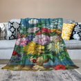 thumbnail image 2 of Pratyus Flowers Vase Folk Art Throw Blanket Gifts for Women Children Soft Cozy Plush Super Soft Blanket for All Seasons 60x80in, 2 of 6