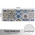 thumbnail image 5 of Kitchen Rugs Sets Of 2,Blue Ethnic Geometric Patchwork Pattern Anti Fatigue Kitchen Mat Rugs Non Slip Washable,Decorative Kitchen Floor Mats for Kitchen,Sink,Laundry,17"X47", 5 of 5