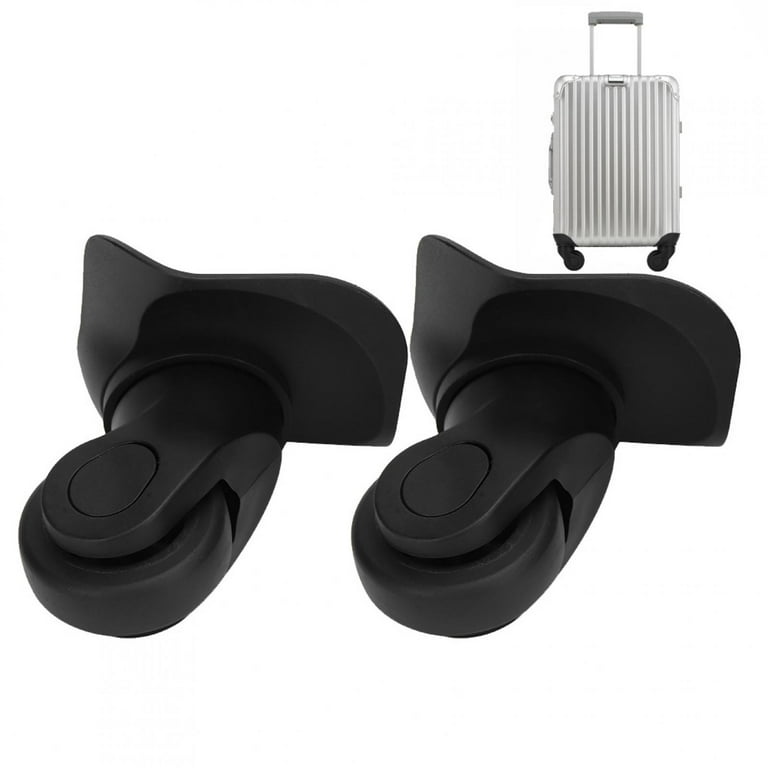 Kritne Universal Suitcase Replacement Wheel Luggage Wheel A Pair Black Suitcase Mute Single Row Wheel Universal Luggage Replacement Outdoor Supplies