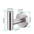 thumbnail image 4 of Bestyol Towel Hooks, Bathroomssus 304 Stainless Steel, Kitchen,Coat Robe Hook for Bathroom Stainless Steel ,2 pack Silver, 4 of 6