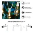 thumbnail image 3 of Outdoor String Lights 20FT with 22 Edison Bulbs Vintage Bistro Lights Waterproof ST40 String Lights for Patio Backyard Party Wedding-White Cord, 3 of 8