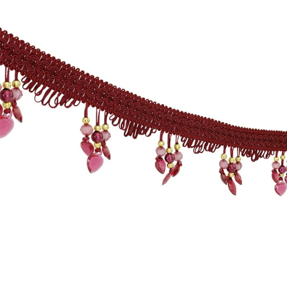 Beaded Trim Fringe Trimming Lace Curtain Tessel Sewing Ribbon Decorative Trim for Lampshades 6yards