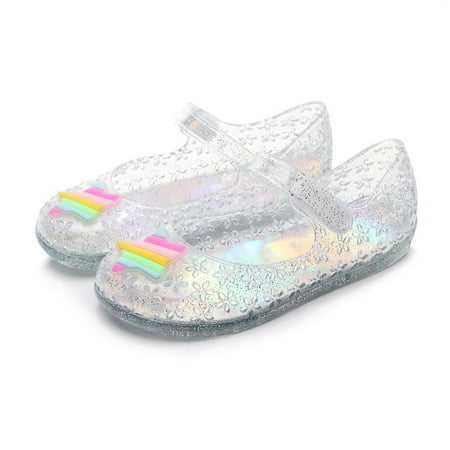 

RUICUW Princess Shoes Girls Sandals Jelly Mary Jane Dance Party Shoes For Kids Toddler 4.5-5 Years